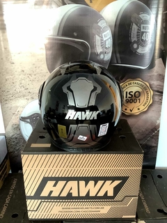 CASCO HAWK RS5 DOBLE VISOR NEGRO BRILLANTE + GUANTES DE REGALO - AFSTORE