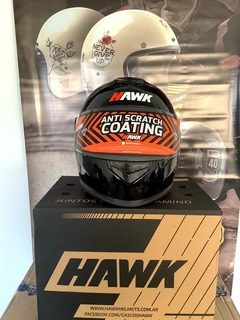 CASCO HAWK RS11 DOBLE VISOR NEGRO BRILLANTE + GUANTES DE REGALO - tienda online