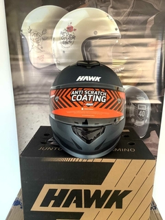 CASCO HAWK RS1 FULL NEGRO/GRIS + GUANTES DE REGALO - AFSTORE
