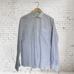 CAMISA AZUL LISTRADA - M na internet
