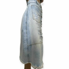 Saia jeans midi - 42 na internet