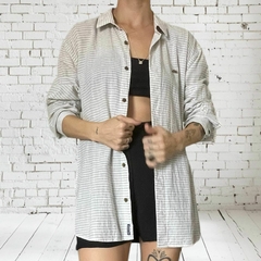 CAMISA LISTRADA AZUL CLARO - G
