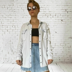 Camisa jeans branco Pool - P - Um bucado