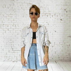 Camisa jeans branco Pool - P - comprar online