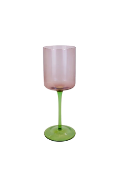 CONJUNTO 6 TAÇAS DE CRISTAL VINHO ROSA/VERDE - comprar online