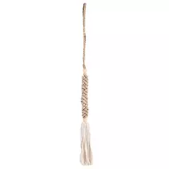 Tassel de Buzios Cortado e Macrame Branco