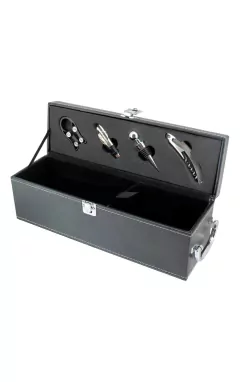 KIT PORTA VINHO COM 4 PEÇAS ESTOJO CORINO - comprar online