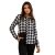 BLUSA XADREZ CREPINHO BRANCO - comprar online
