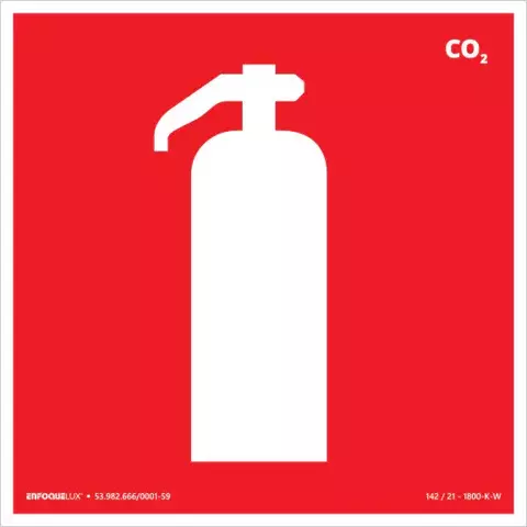 E5 - Sinalização de Incêndio e Alarme - Extintor CO2 - Fotoluminescente