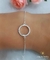 Pulseira De Prata 925 Círculo Vazado Com Zircônias