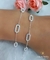 Pulseira De Prata 925 Com Elo Vazado E Pedras de Zircônia