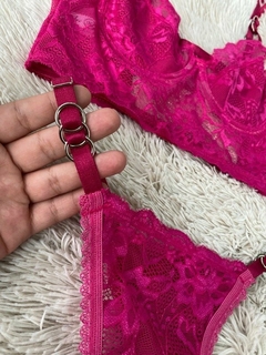 Imagen de Set de bustier y less en puntilla Pía
