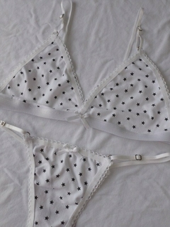Conjunto algodón estampado estrellitas