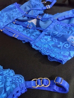 Set de bustier y less en puntilla Pía - tienda online