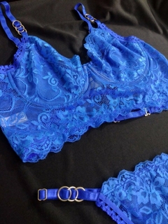 Imagen de Set de bustier y less en puntilla Pía