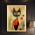 Quadro Decorativo Gato Ilustrado - comprar online