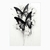 Quadro Decorativo Duas Borboletas em Preto e Branco - comprar online