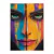 Quadro Decorativo Rosto Pintado Cores Vibrantes
