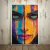 Quadro Decorativo Rosto Pintado Cores Vibrantes - comprar online