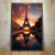 Quadro Decorativo Torre Eiffel Paris ao Pôr do Sol - loja online