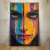 Imagem do Quadro Decorativo Rosto Pintado Cores Vibrantes