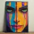 Quadro Decorativo Rosto Pintado Cores Vibrantes - loja online