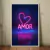 Quadro Decorativo Neon AMOR com Coração Rosa - Meu Quadro AI | Quadros Decorativos Exclusivos e Personalizados