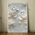 Quadro Decorativo Flores em Relevo Branco 3D - loja online