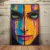 Quadro Decorativo Rosto Pintado Cores Vibrantes na internet