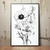 Quadro Decorativo de Flores Artísticas em Preto e Branco na internet