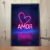 Quadro Decorativo Neon AMOR com Coração Rosa na internet