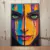 Quadro Decorativo Rosto Pintado Cores Vibrantes - comprar online