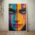 Quadro Decorativo Rosto Pintado Cores Vibrantes