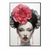 Quadro Decorativo Mulher com Flor Vermelha Arte Sofisticada - comprar online