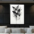 Quadro Decorativo Duas Borboletas em Preto e Branco - comprar online