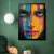 Quadro Decorativo Rosto Pintado Cores Vibrantes - loja online
