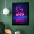 Quadro Decorativo Neon AMOR com Coração Rosa