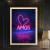 Imagem do Quadro Decorativo Neon AMOR com Coração Rosa
