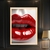 Quadro Decorativo de Lábios Vermelhos 3D - comprar online