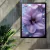 Quadro Decorativo de Flores Lilás com Pérolas e Gotas de Orvalho