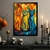 Quadro Decorativo Gatos com Ilustração Geométrica Vibrante na internet