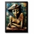Imagem do Quadro Decorativo Figura Abstrata com Chapéu Estilo Rústico