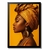 Quadro Decorativo Beleza Afro com Turbante Dourado - loja online