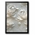 Quadro Decorativo Flores em Relevo Branco 3D