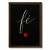Imagem do Quadro Decorativo com Palavra Fé e Coração Vermelho