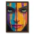 Quadro Decorativo Rosto Pintado Cores Vibrantes - loja online