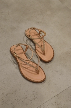 Rasteira Alexa nude stras - comprar online