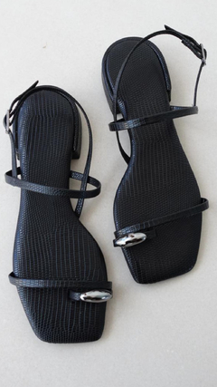 Rasteira chic preta - comprar online