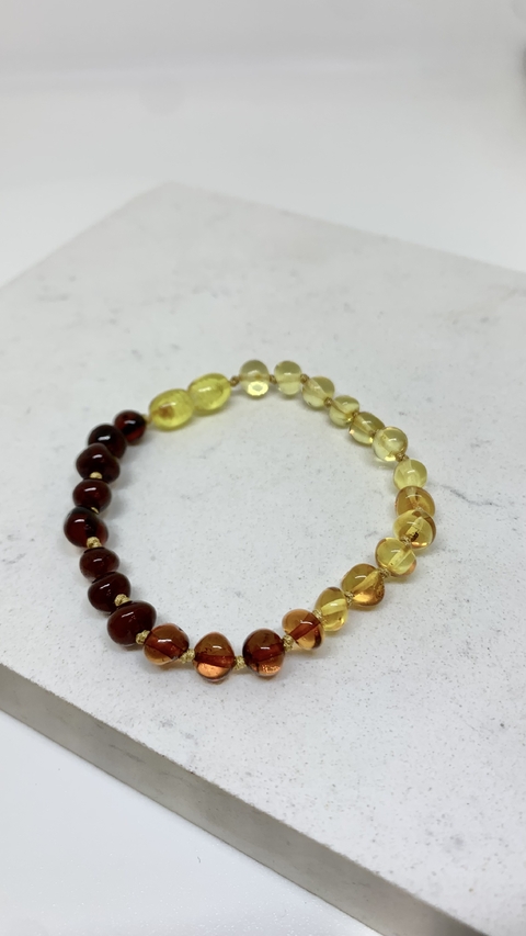 Pulsera Ambar Arcoiris 18cm - comprar online
