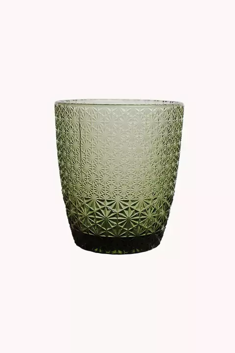 Jogo c/4 Copos Baixo Verde Vidro- 340ML